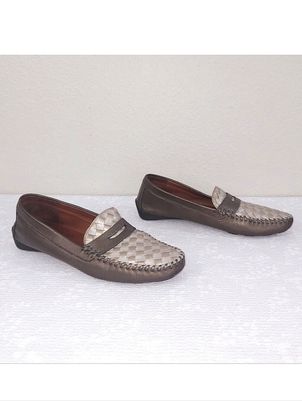 Robert Zur Petra Woven Leather Loafers US 8.5